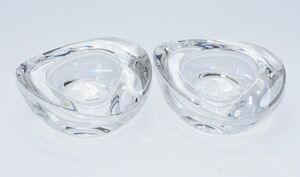 NAMBE Art Glass Crystal Twist Votive Candle Holder Set #5131